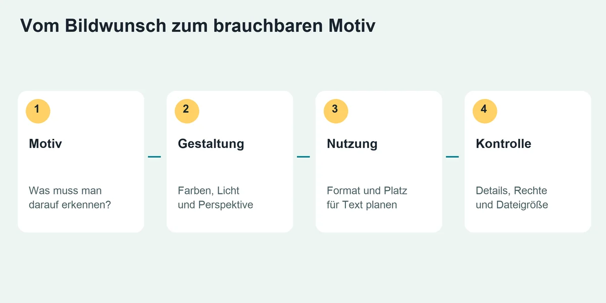VON DER IDEE ZUM MOTIV – eigene Erklärgrafik